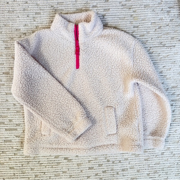 GAP Kids Sherpa Quarter-Zip Girl's Sweater M (8) - Picture 2 of 6